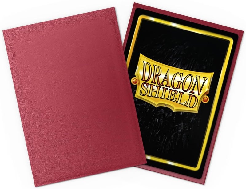 dragon shield أكمام بطاقات مات قياسية الحجم | 100 قطعة - أكمام TCG متميزة ناعمة وقوية | متوافقة مع بوكيمون، فليش آند بلود، ون بيس وماجيك ذا جاذرينغ | أحمر دموي - مات - Image 3